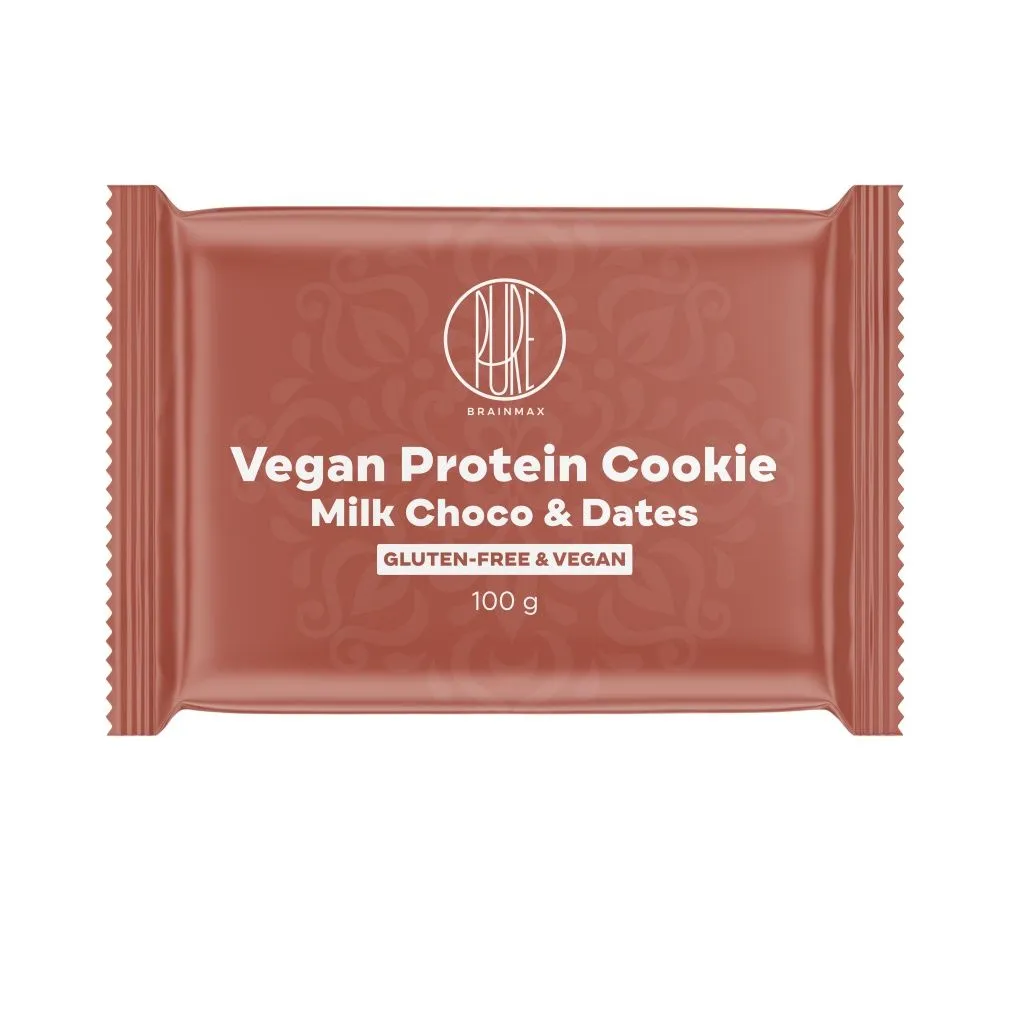 BrainMax Pure Vegan Protein Cookie Mléčná čokoláda & datle 100 g
