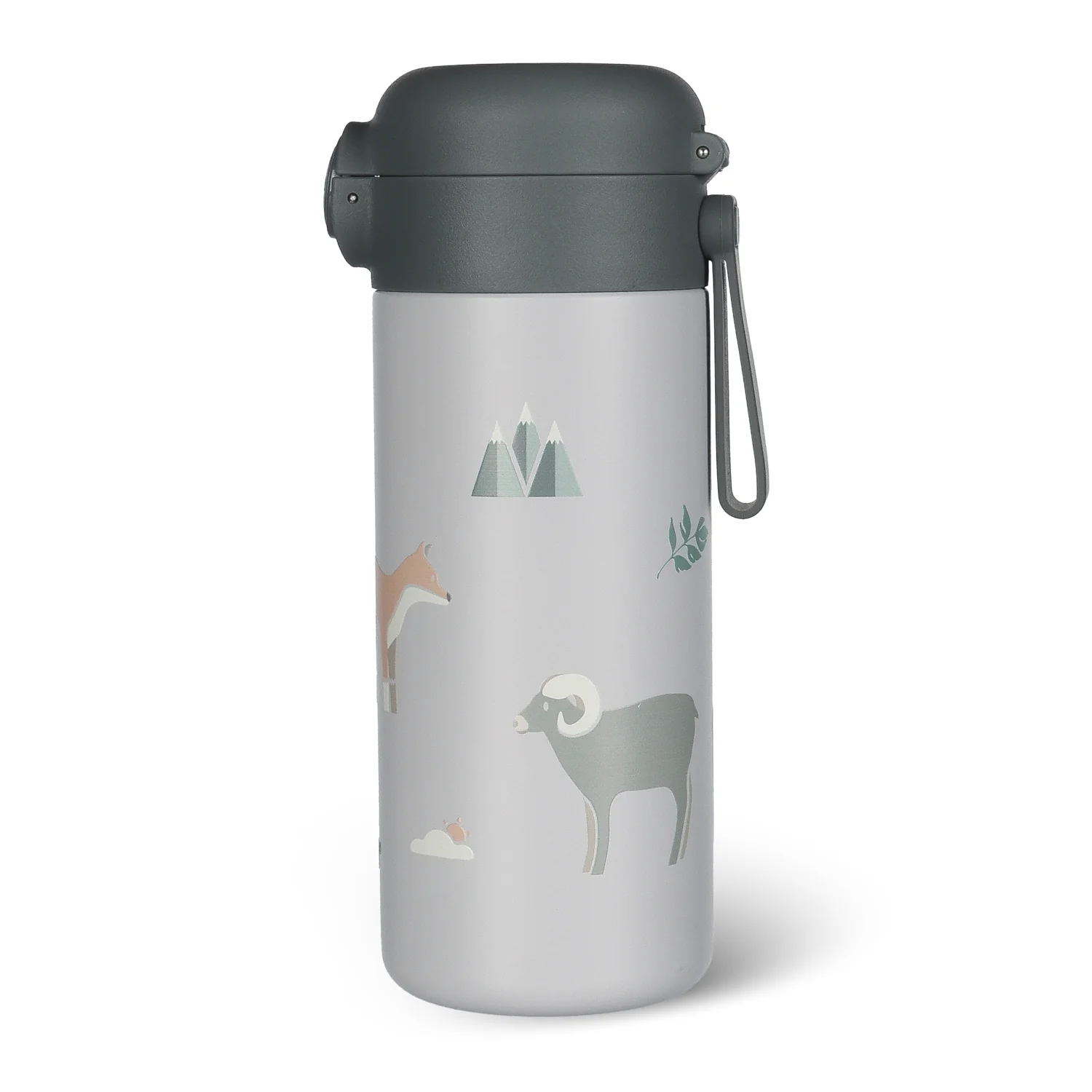 Zopa Termoska na tekutiny s brčkem a silikonovým držákem 350 ml, Mountains 1