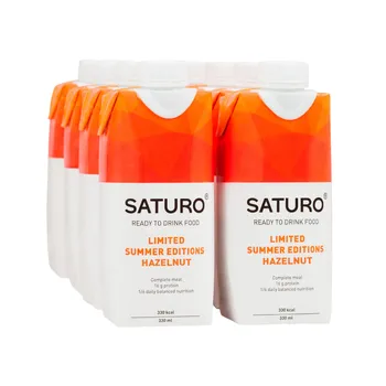 SATURO Lískový oříšek drink 8x330 ml 