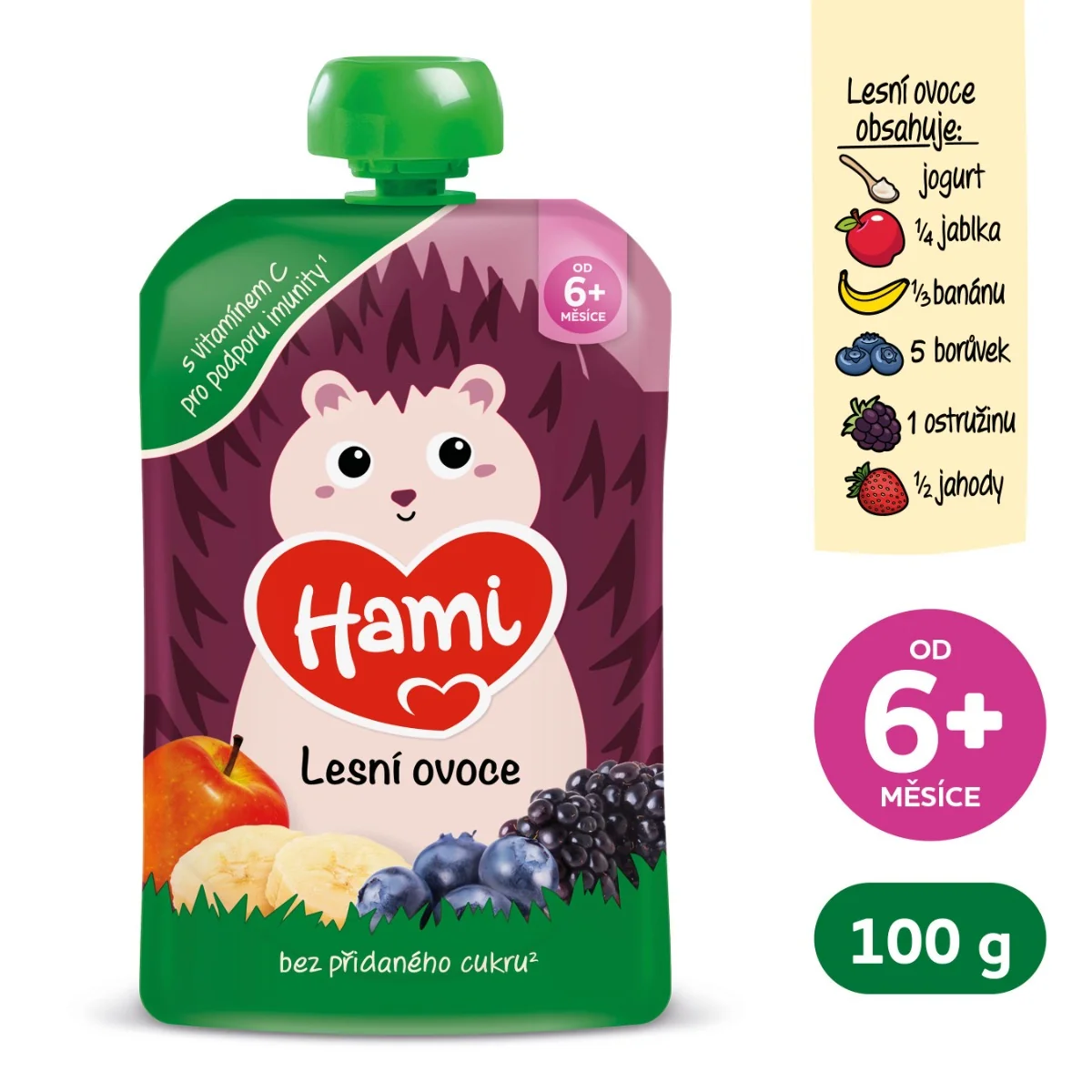 Hami Smoothie Lesní ovoce 6m+ kapsička 100 g
