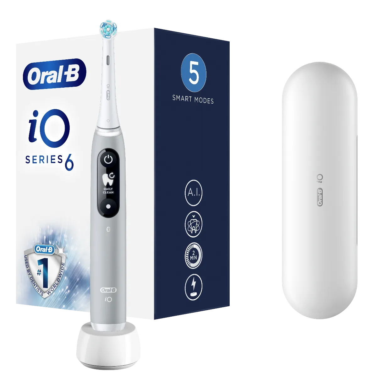 Oral-B iO6 Series Grey Opal elektrický zubní kartáček