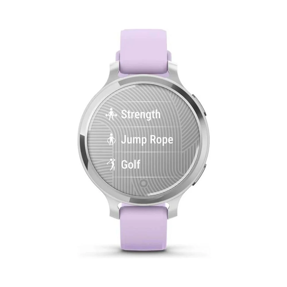 Garmin Lily 2 Active Silicone Band chytré hodinky Silver/Purple Jasmine