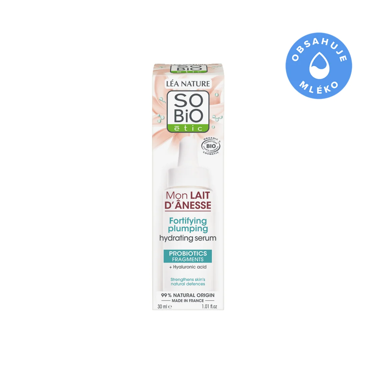 SO’BiO étic Posilující hydratační sérum s oslím mlékem BIO 30 ml