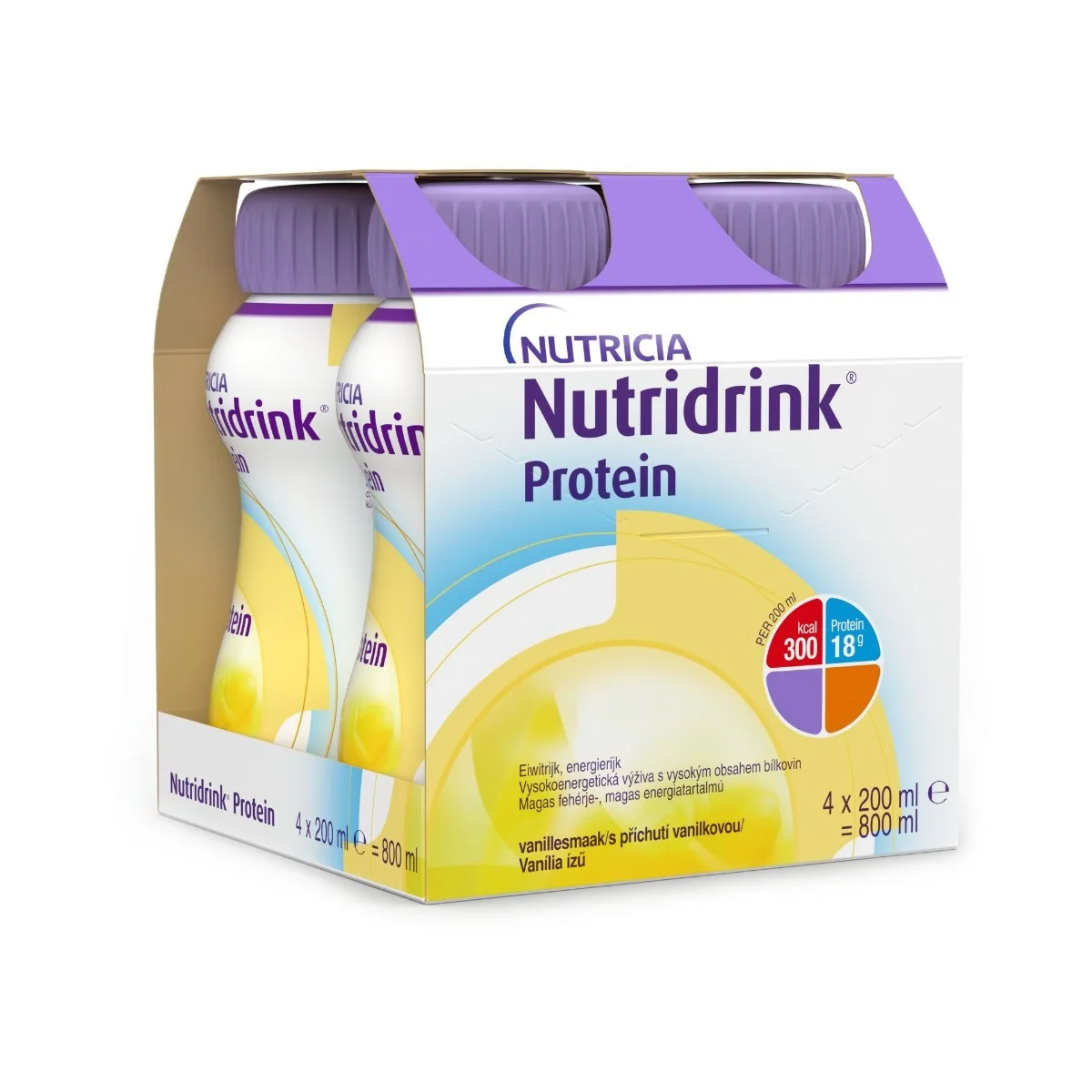 Nutridrink Protein s příchutí vanilkovou 4x200 ml