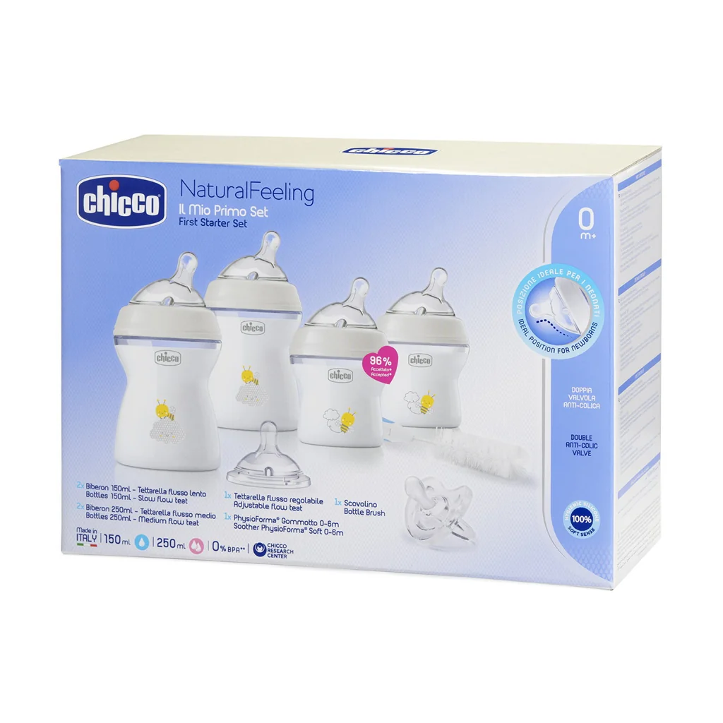 Chicco Sada novorozenecká startovací Natural Feeling 0m+ neutral