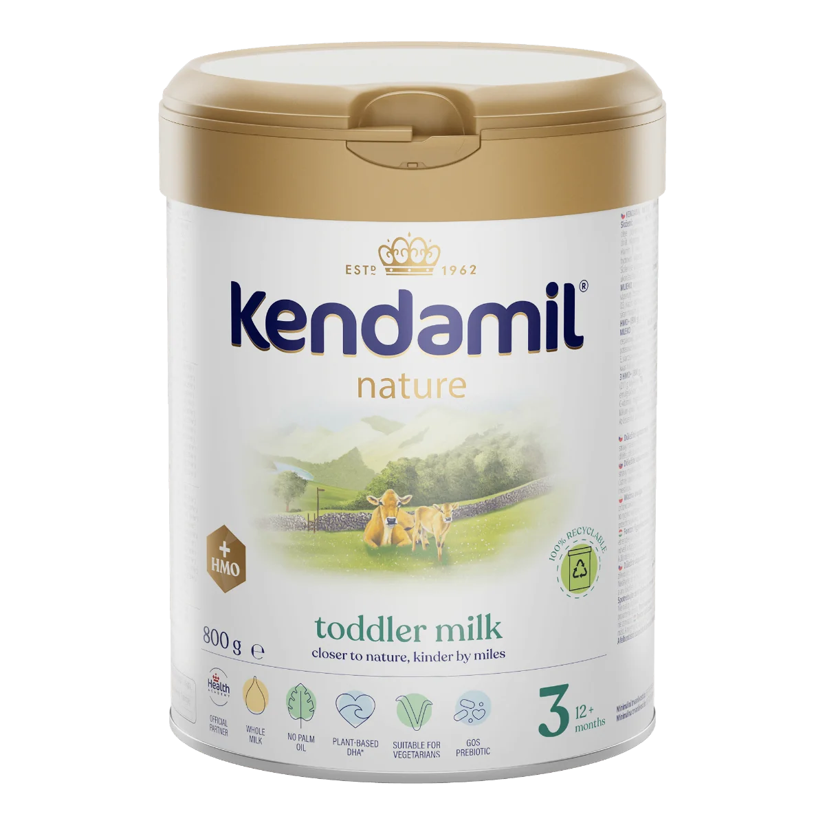 Kendamil 3 Nature Kojenecké pokračovací mléko HMO+ 800 g