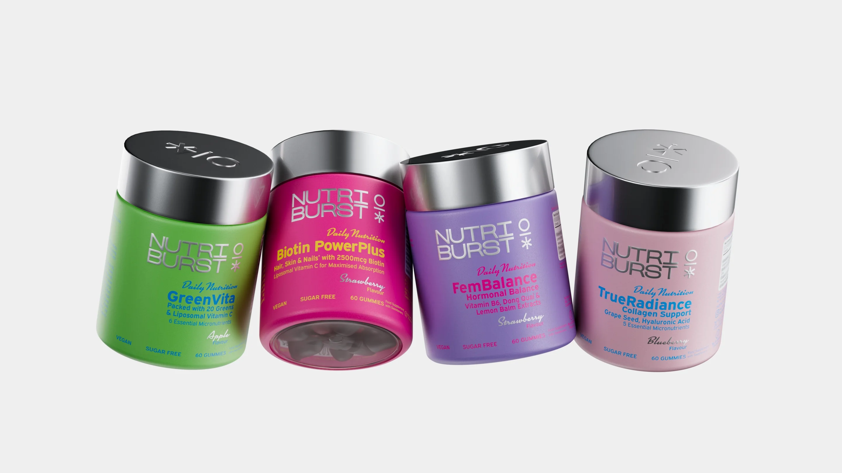 Nutriburst FemBalance Multivitamin gummies pro ženy 60 ks jahoda