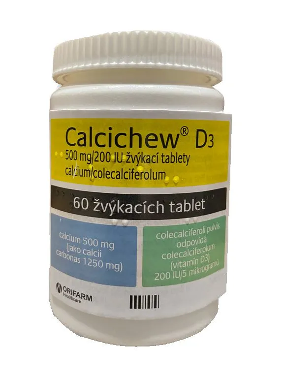 Calcichew D3 500 mg/200 IU 60 žvýkacích tablet