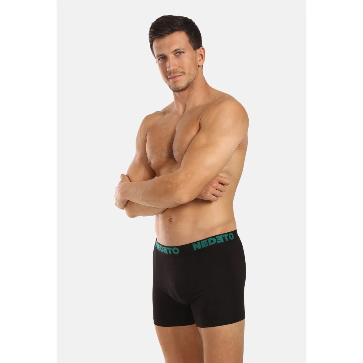 Nedeto 3PACK pánské boxerky černé (3NB003b) XXL