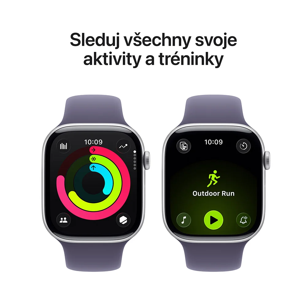 Apple Watch Series 11 46mm Silver, Purple SB, S/M chytré hodinky