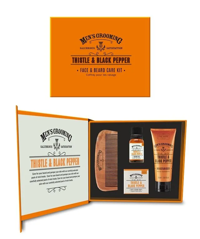 Scottish Fine Soaps Pánská dárková sada péče o pleť a vousy 4 ks