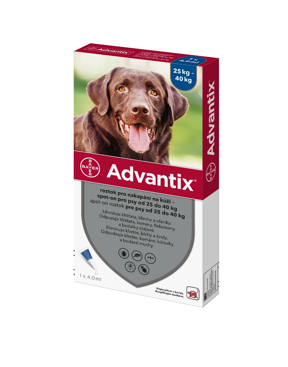 Advantix pro psy od 25 do 40 kg spot-on 1x4 ml