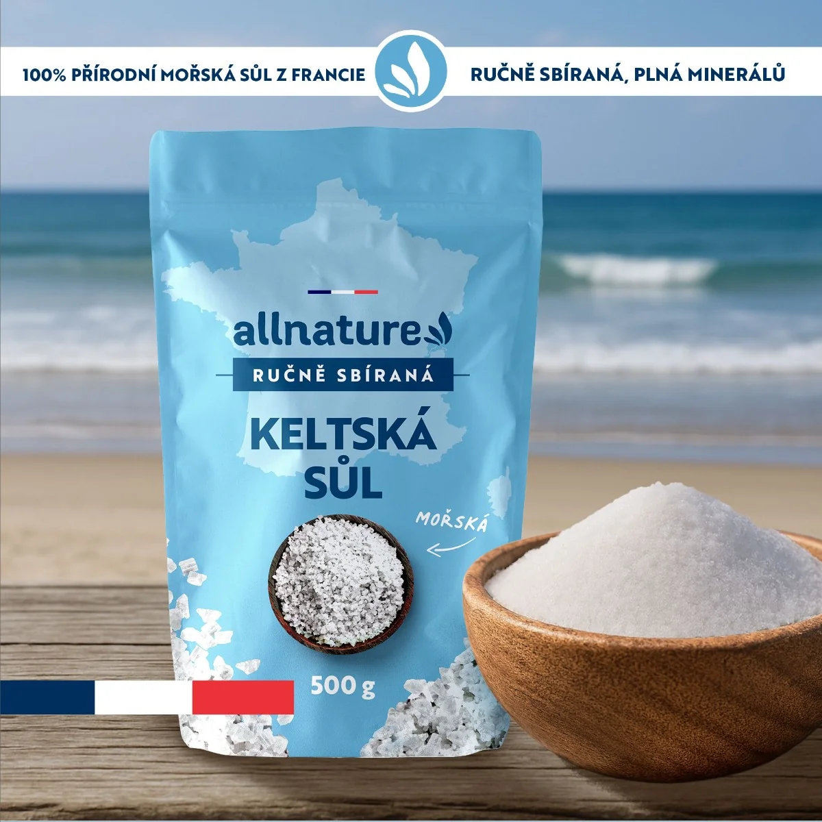 Allnature Keltská sůl mořská 500 g