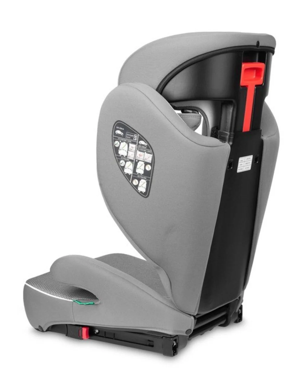 Caretero Dětská autosedačka Breezy 2v1 s isofixem, 100-150cm, šedá