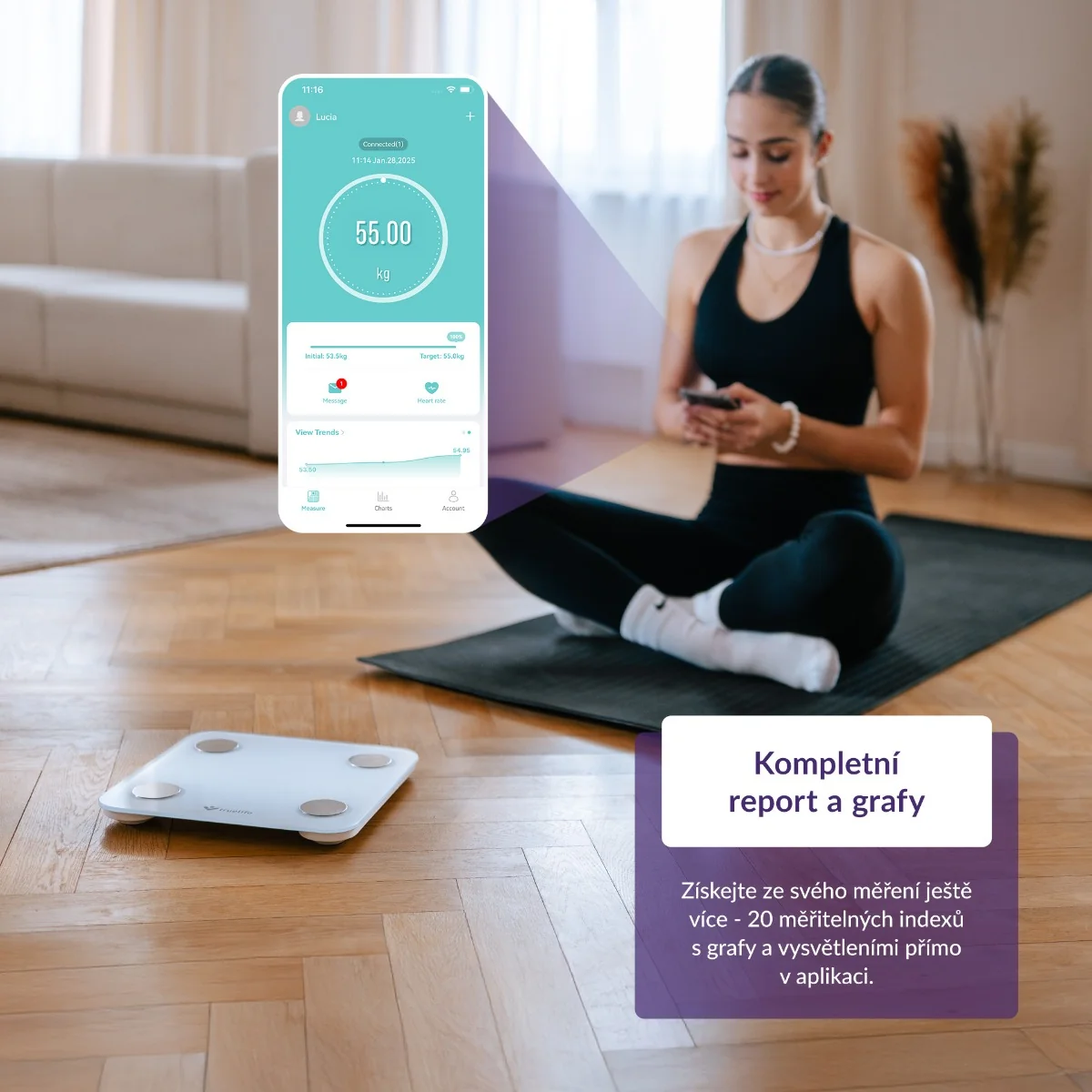 Truelife FitScale W1 osobní váha white