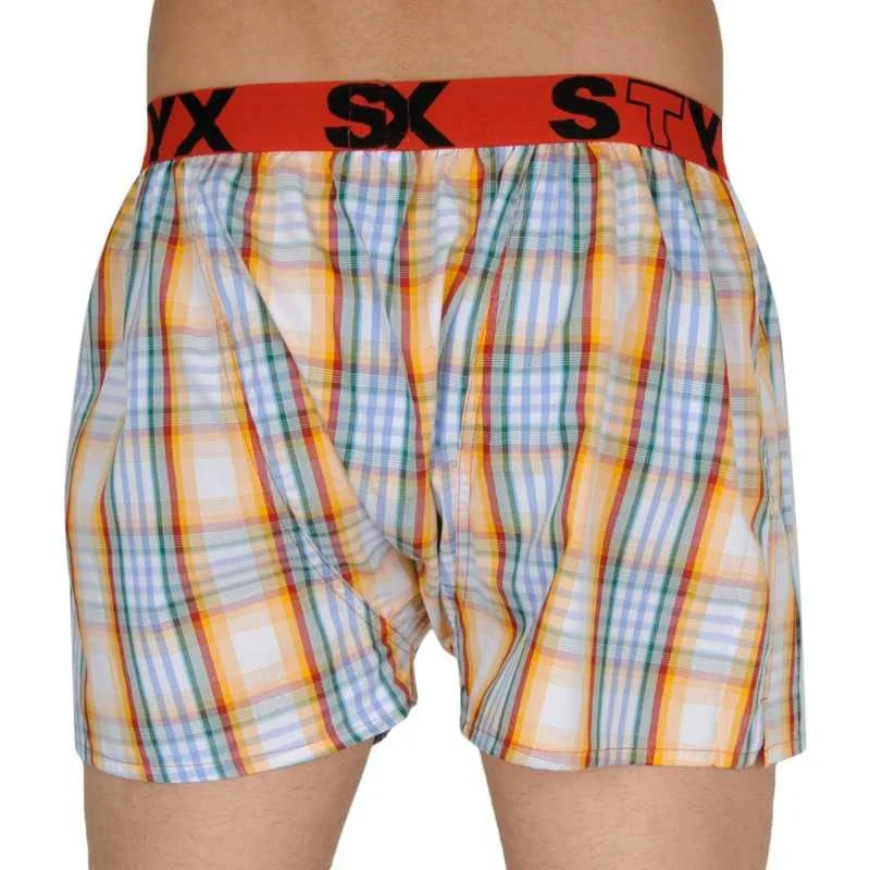 Styx Pánské trenky sportovní guma vícebarevné (B105) XL
