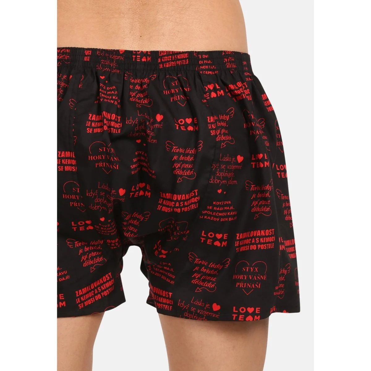 Styx Pánské trenky art klasická guma Valentýn texty (A1757) S