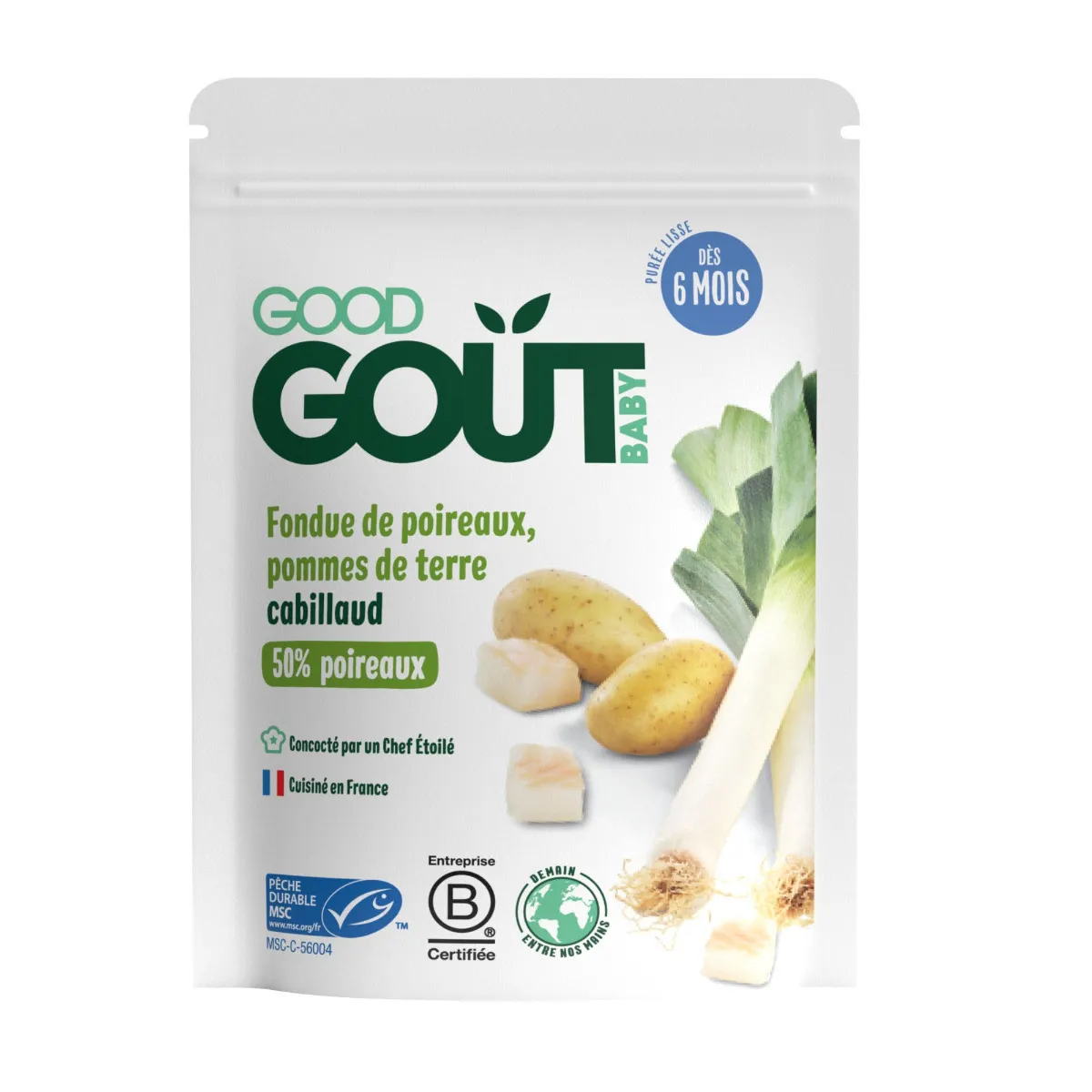 Good Gout BIO Pórek s brambůrkem a treskou 6m+ 190 g