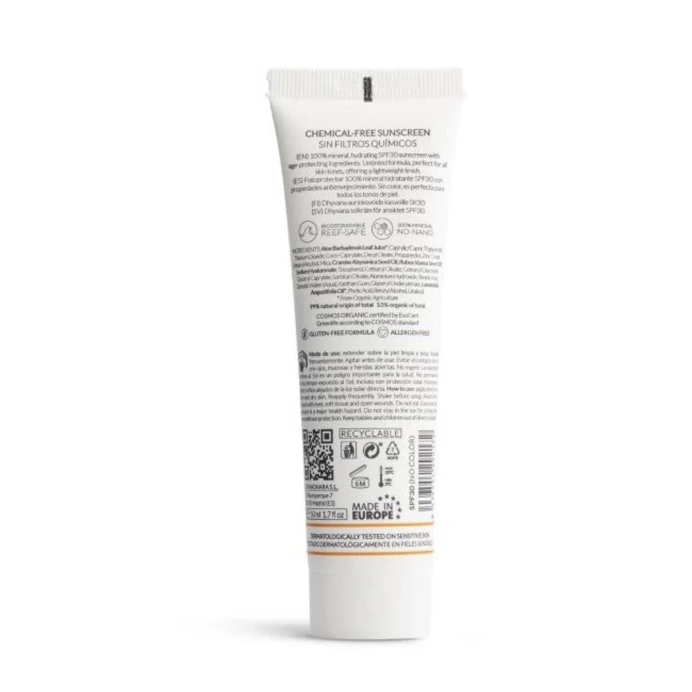 Dhyvana Přírodní minerální opalovací krém na obličej SPF30 50 ml