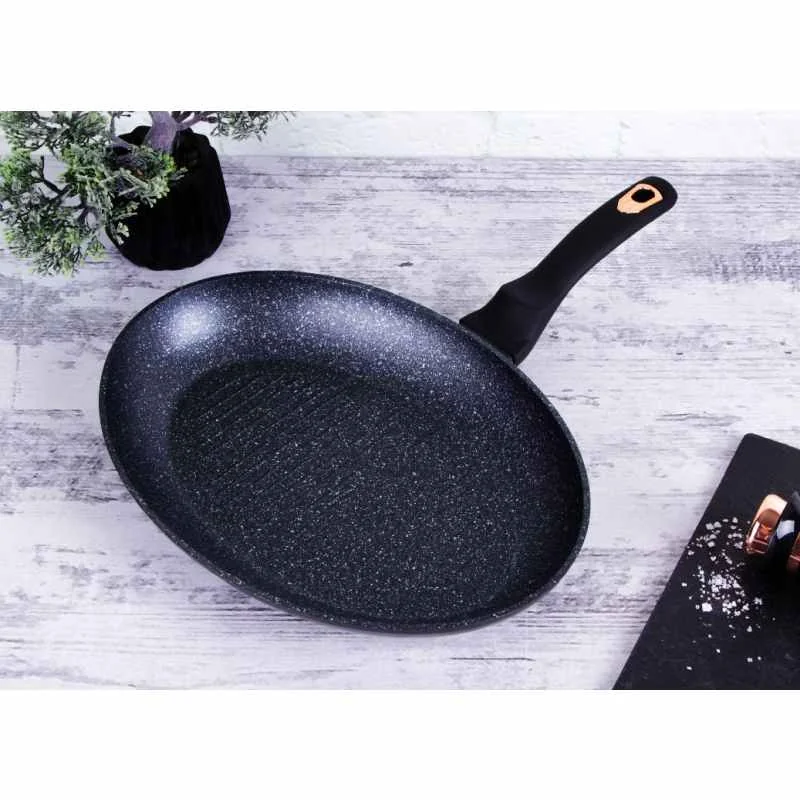 Berlingerhaus Pánev na ryby a steaky s mramorovým povrchem 35 cm Black Rose Collection