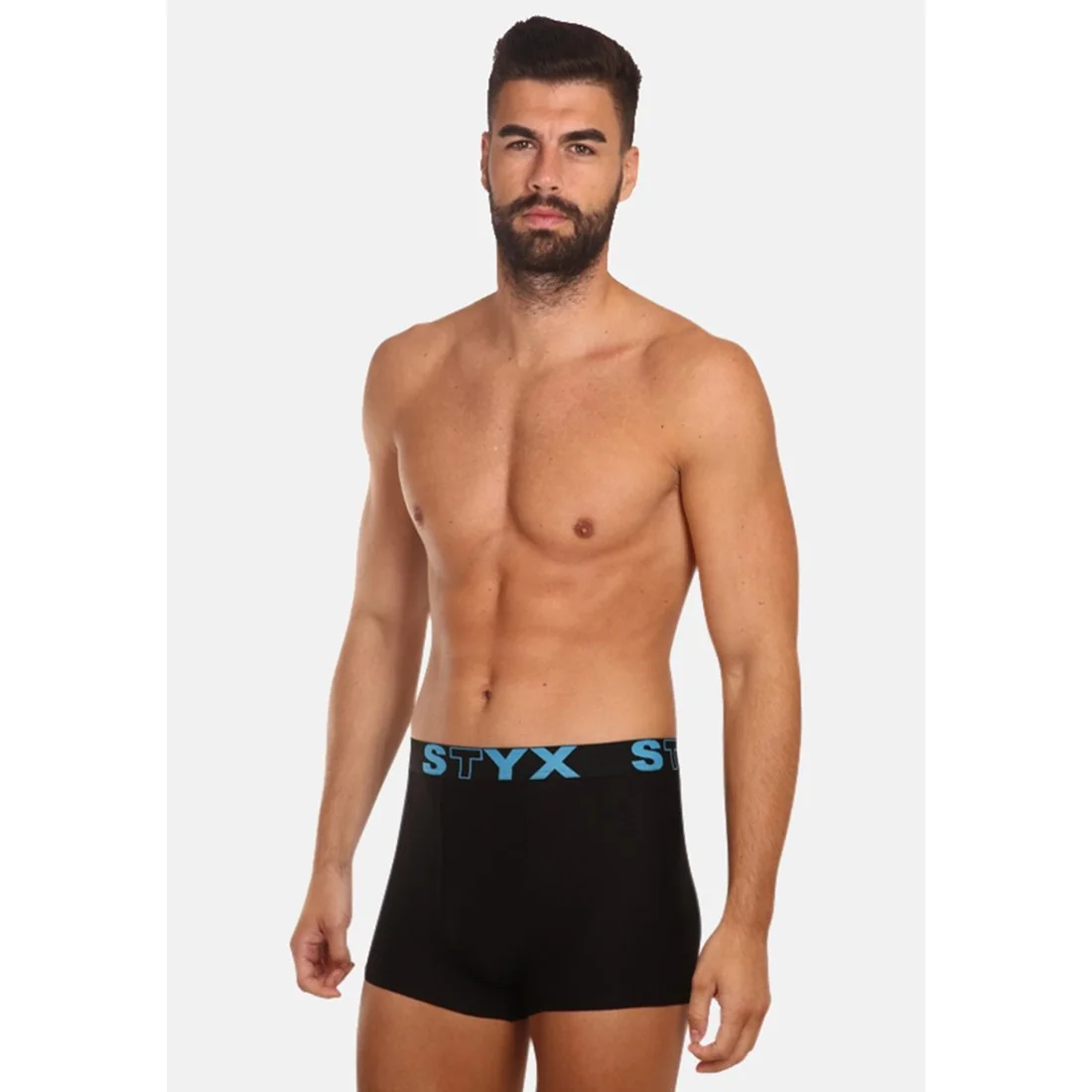 Styx Pánské boxerky sportovní guma černé (G961) L