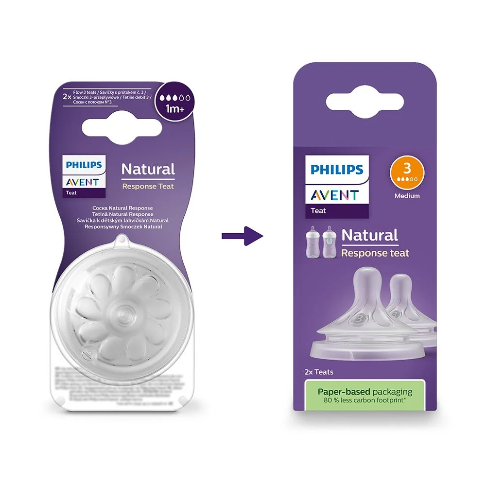 Philips Avent Natural Response 3 Savička střední průtok 1m+ 2 ks