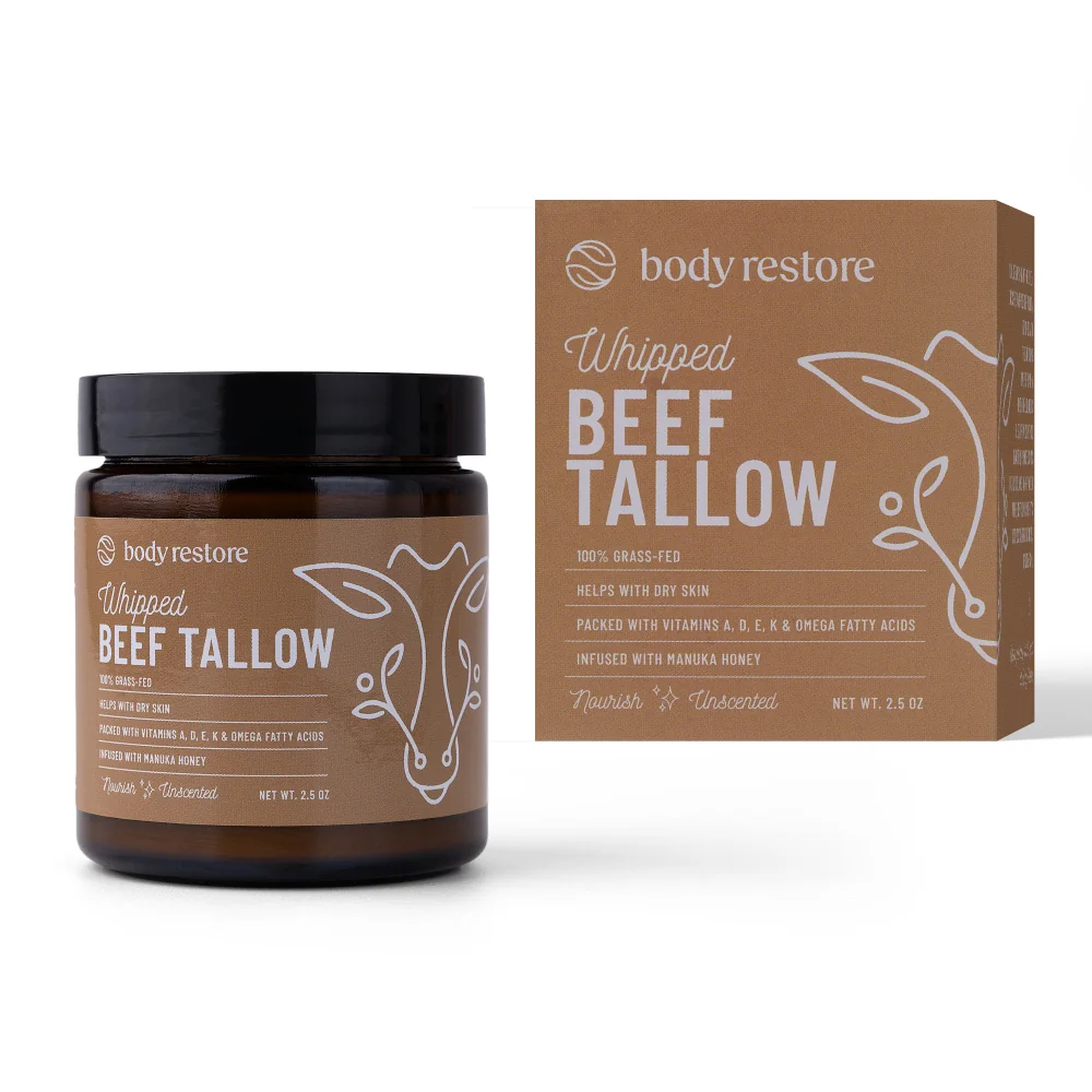 Body Restore Našlehaný tělový krém z hovězího loje bez parfemace 71 g
