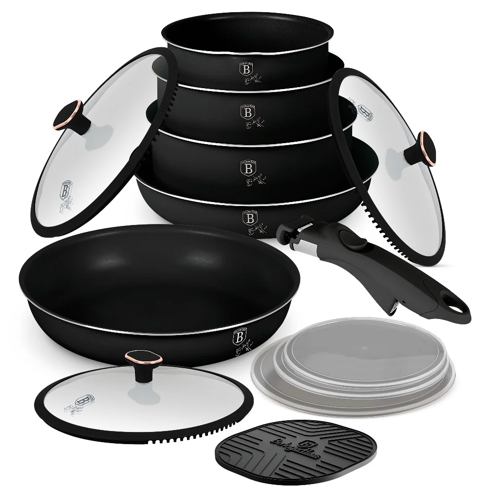 Berlingerhaus Sada nádobí s titanovým povrchem 13 ks Black Rose Collection