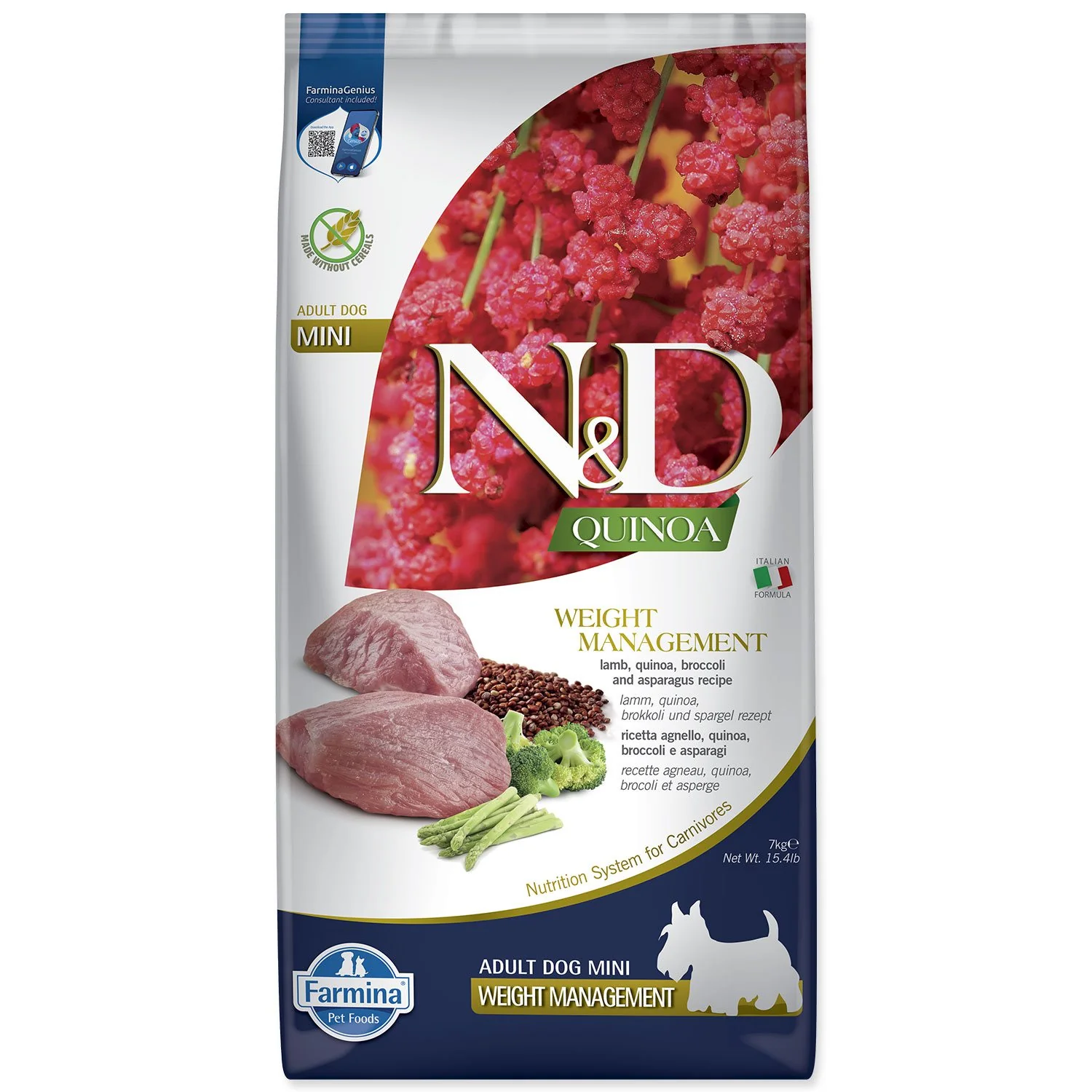 N&D Krmivo Dog Adult Quinoa Weight Management Lamb & Broccoli 7kg