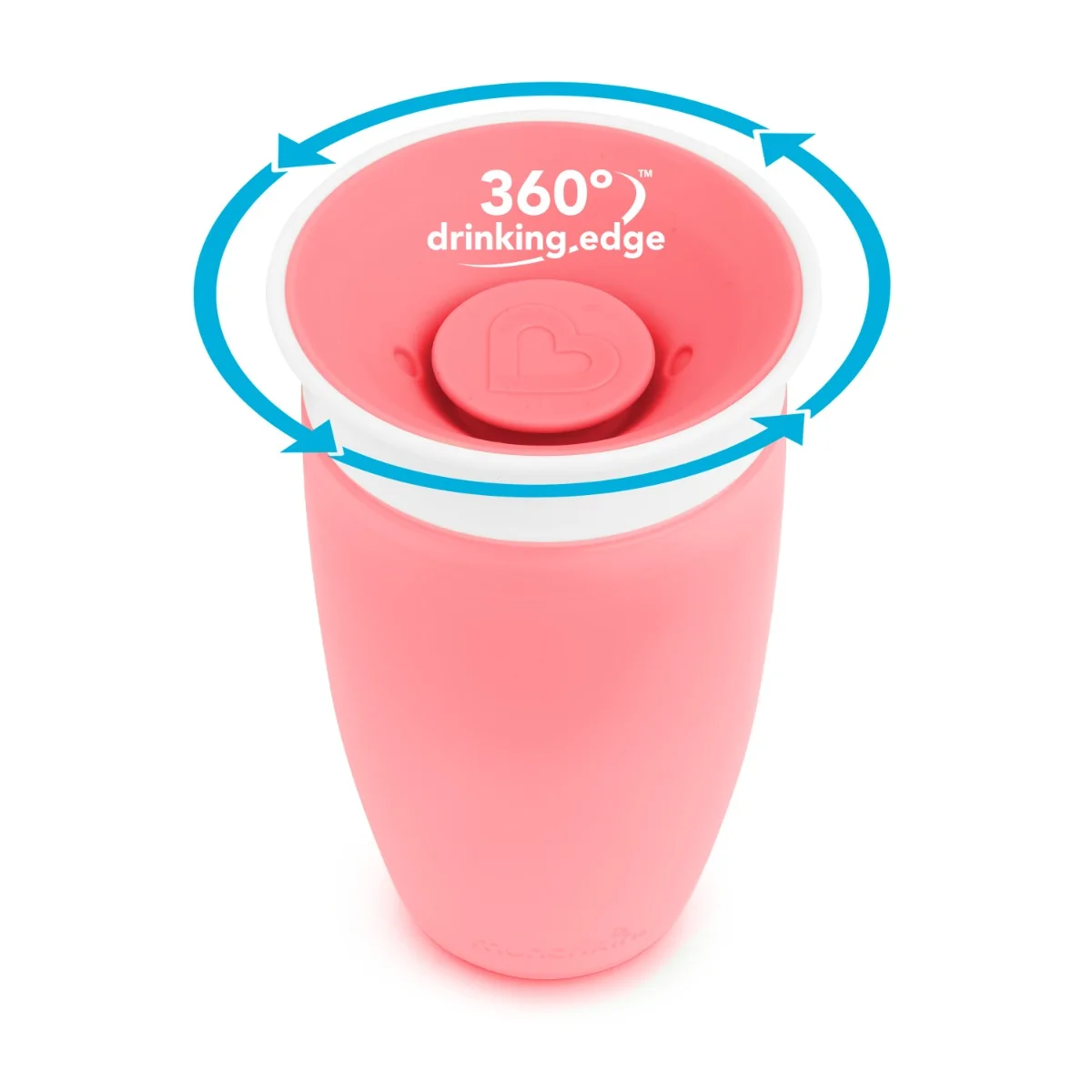 Munchkin Miracle 360° netekoucí hrneček 296 ml růžový