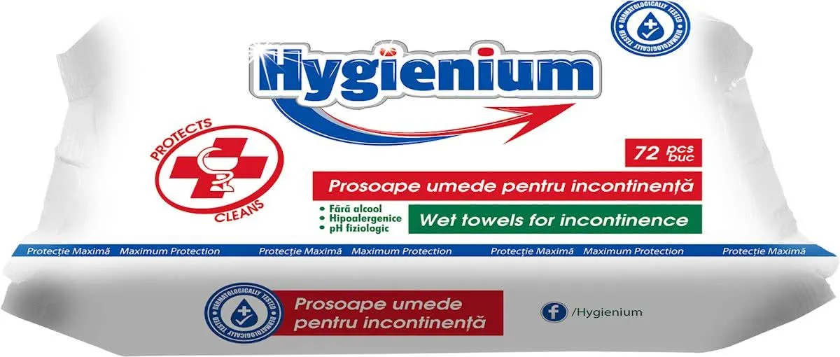 Hygienium Vlhčené ubrousky pro inkontinenci 72 ks