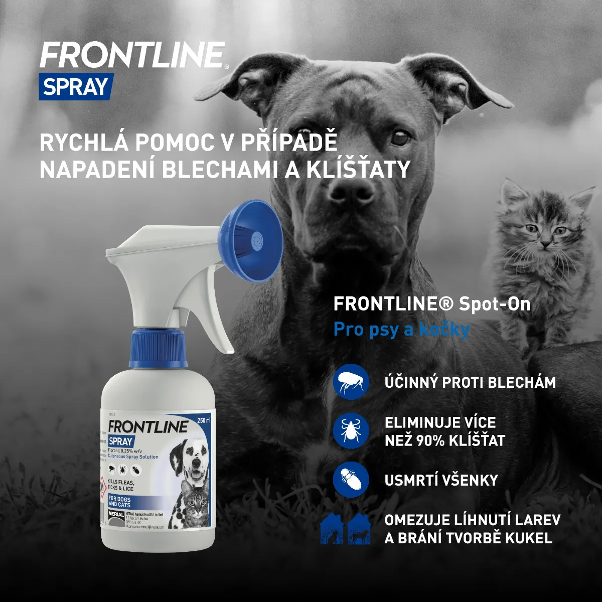 FRONTLINE SPRAY 2,5 mg/ml kožní sprej roztok 250 ml