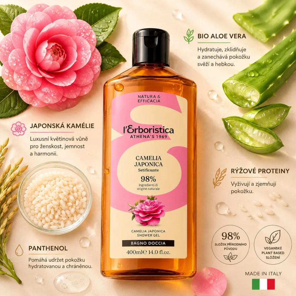 Erboristica Sprchový gel s vůní japonské kamélie 400 ml