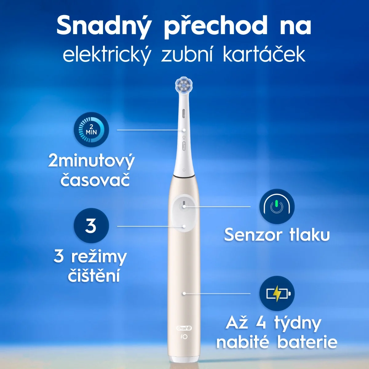 Oral-B iO 2 elektrický zubní kartáček světle růžový