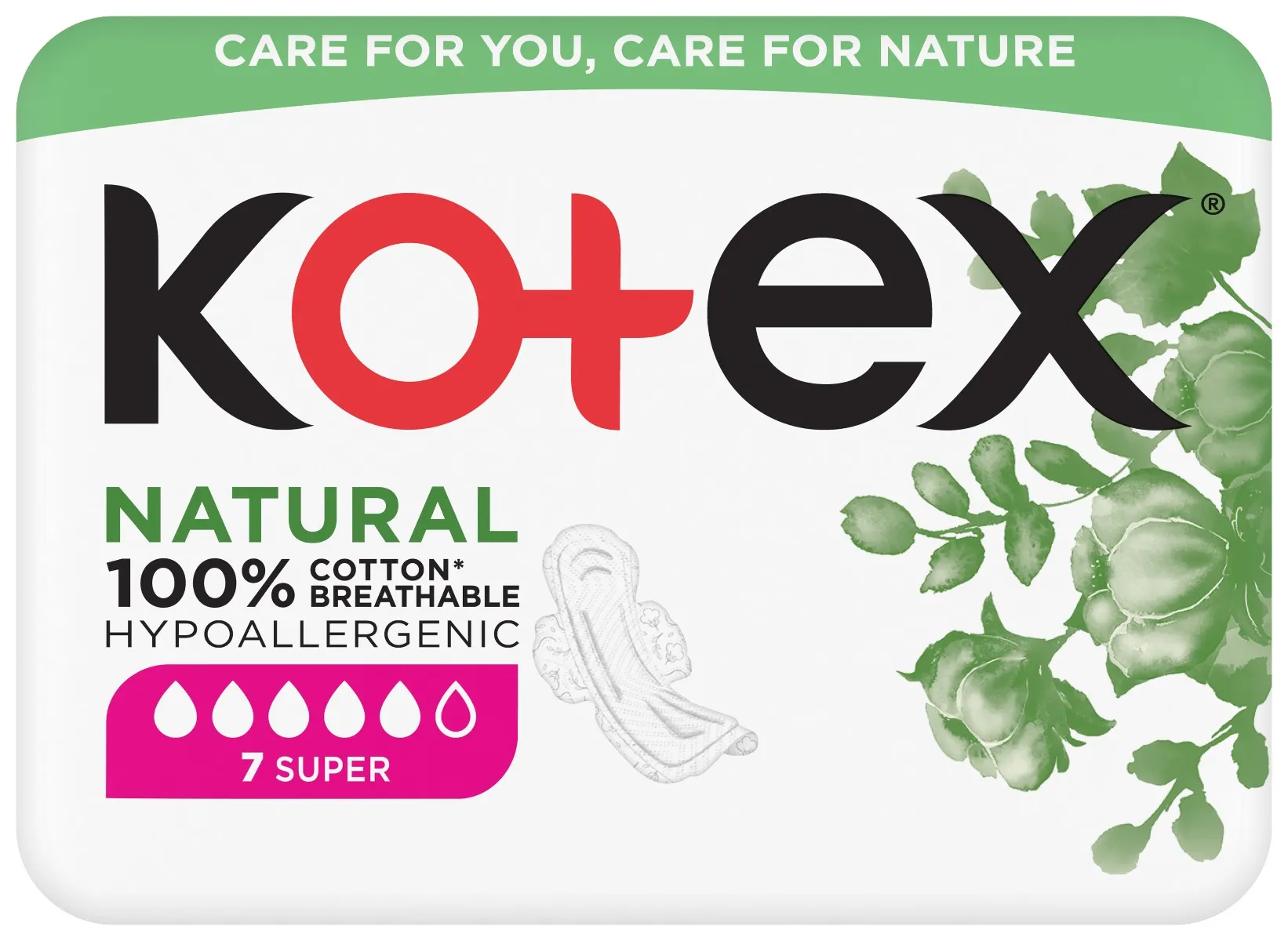 Kotex NATURAL Super vložky 7 ks