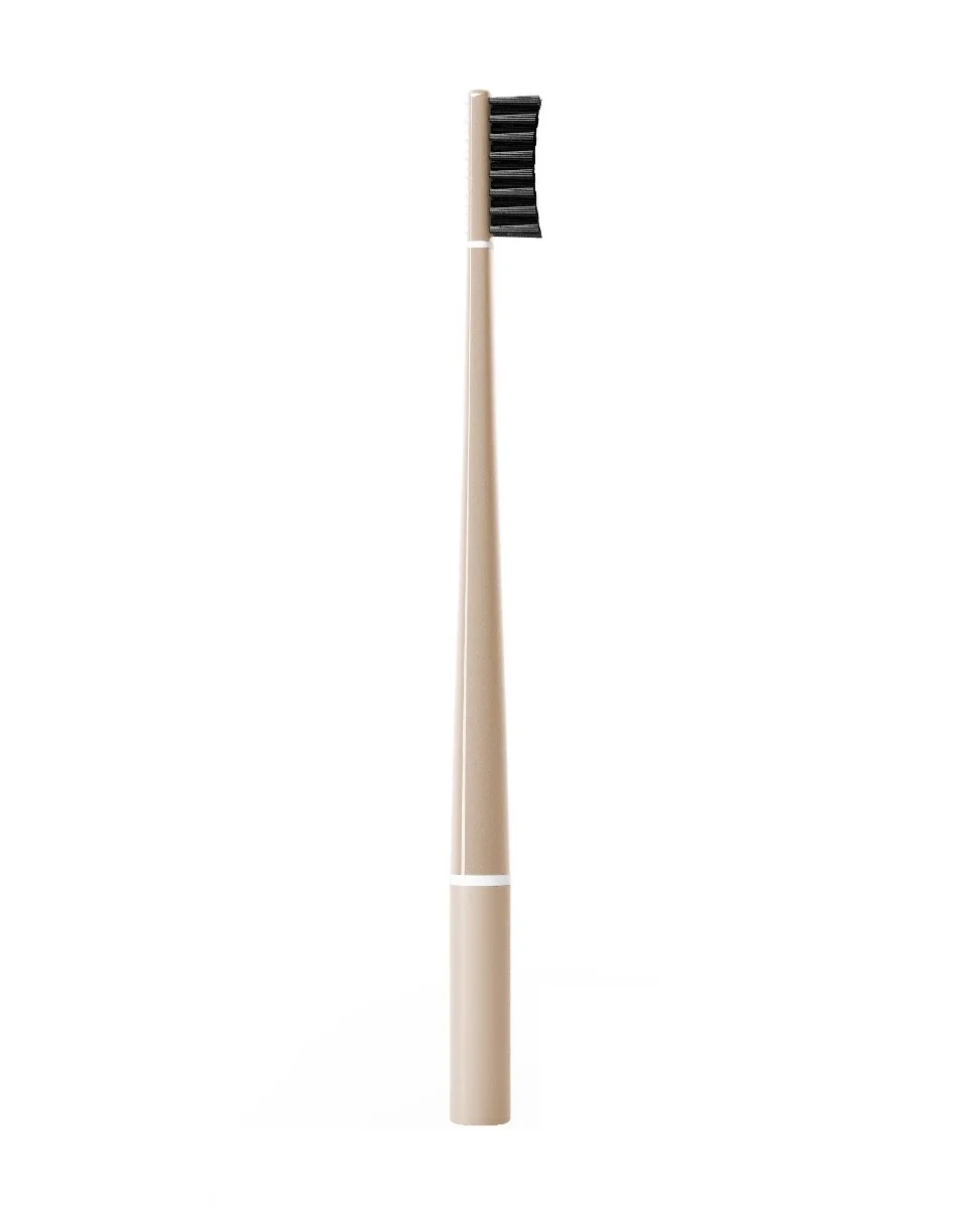 Piuma Zubní kartáček s aktivním uhlím Soft 1 ks Nude