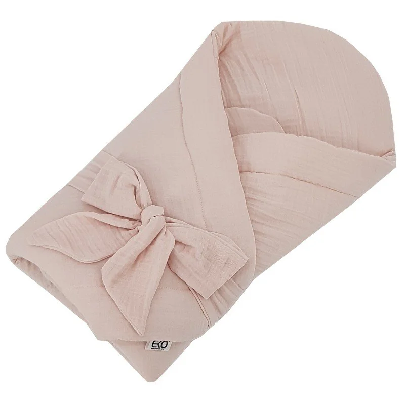 Eko Zavinovačka mušelínová bez vyztužení Powder pink 75x75 cm