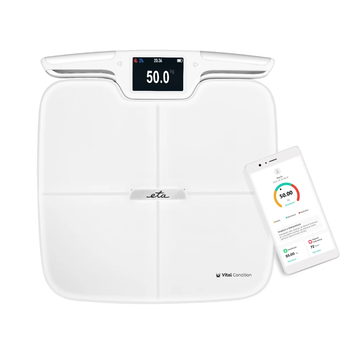 ETA Vital Condition Analytická osobní váha 8779 90000 bílá