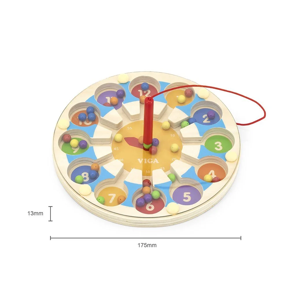 Viga Dřevěný magnetický labyrint Hodiny
