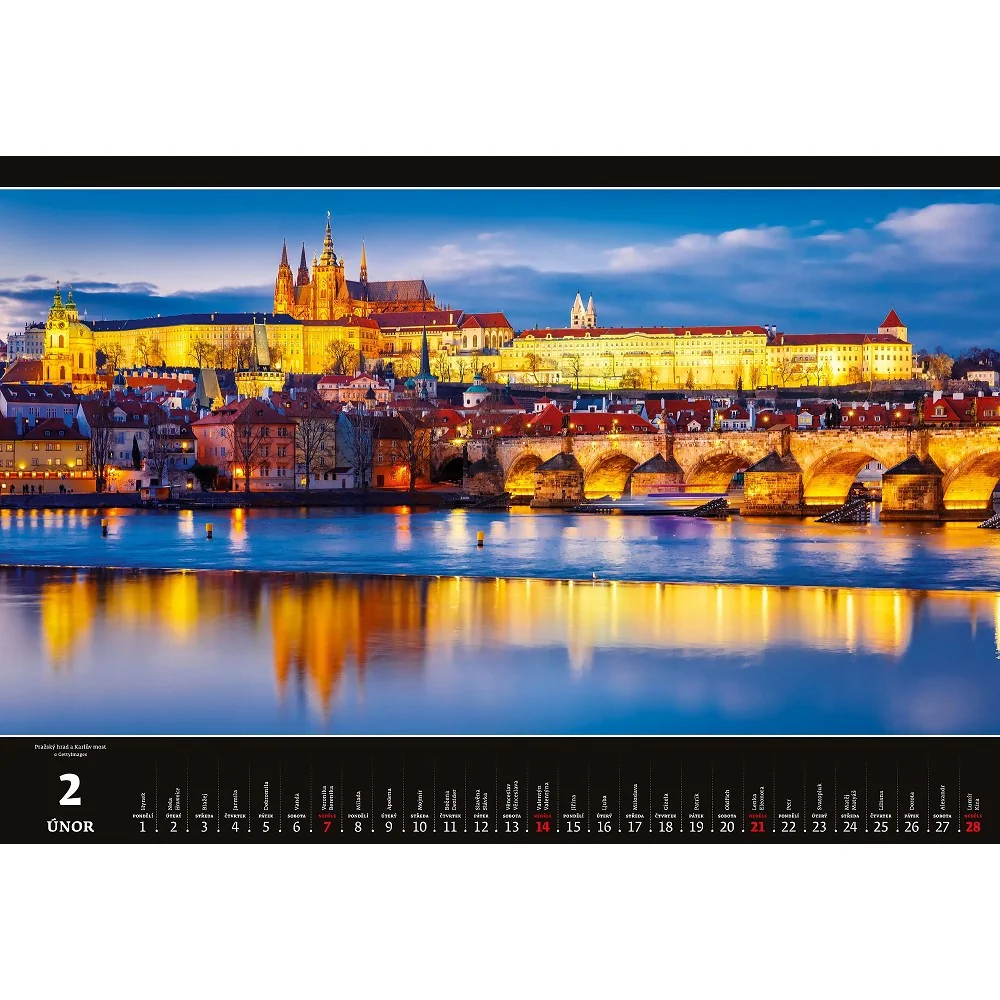Helma Nástěnný kalendář Panorama – Česká republika  2027 48,5 × 33,4 cm