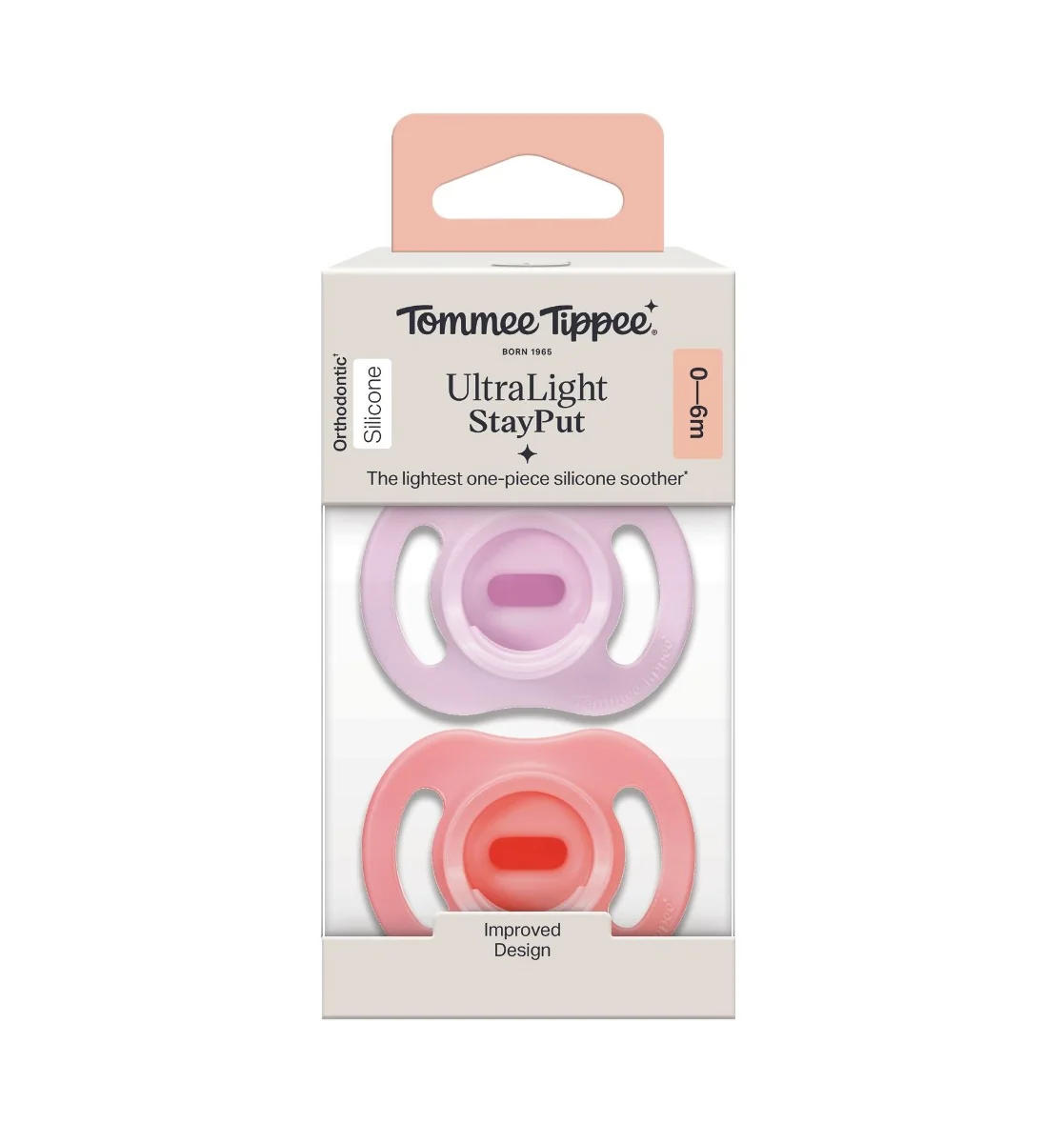 Tommee Tippee Silikonový dudlík Ultra Light 0-6m 2 ks více barevných variant