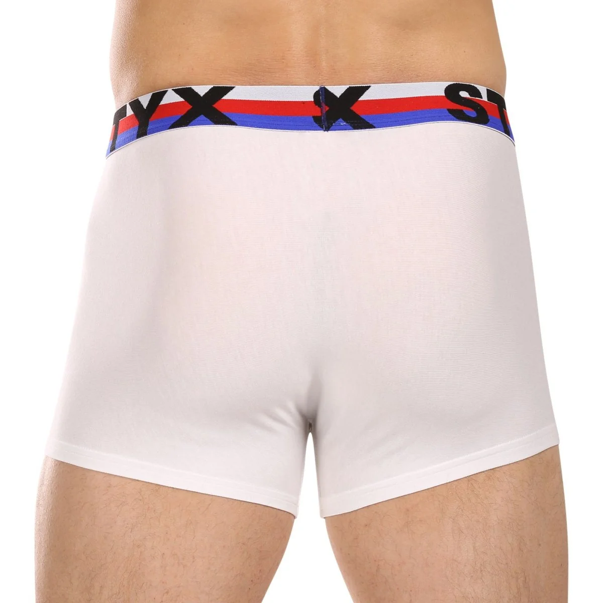 Styx Pánské boxerky sportovní guma bílé trikolóra (G2061) XXL