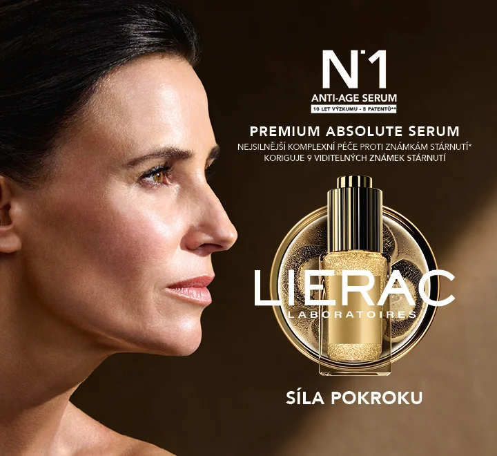 LIERAC – PREMIUM ABSOLUTE SERUM. Nejsilnější komplexní péče proti známkám stárnutí. Síla pokroku. LIERAC – PREMIUM ABSOLUTE SERUM. Nejsilnější komplexní péče proti známkám stárnutí. Síla pokroku.
