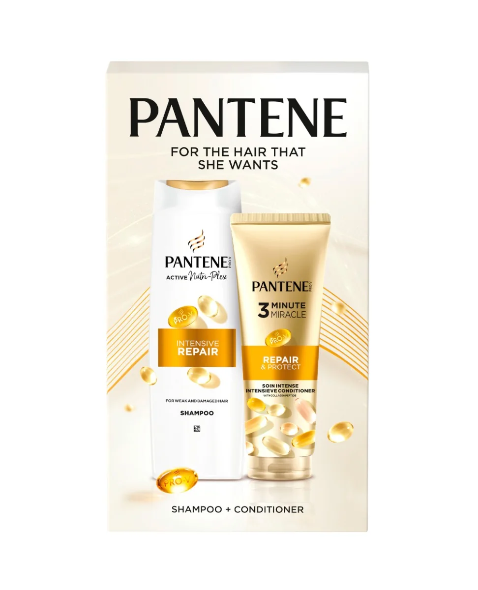 Pantene Pro-V Xmass sada Intensive Repair šampon a kondicionér 400 ml + 220 ml