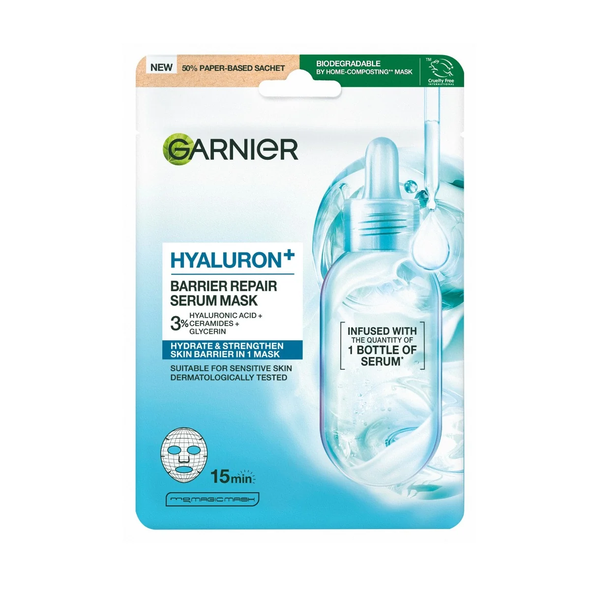Garnier HYALURON+ textilní pleťová maska 28 g