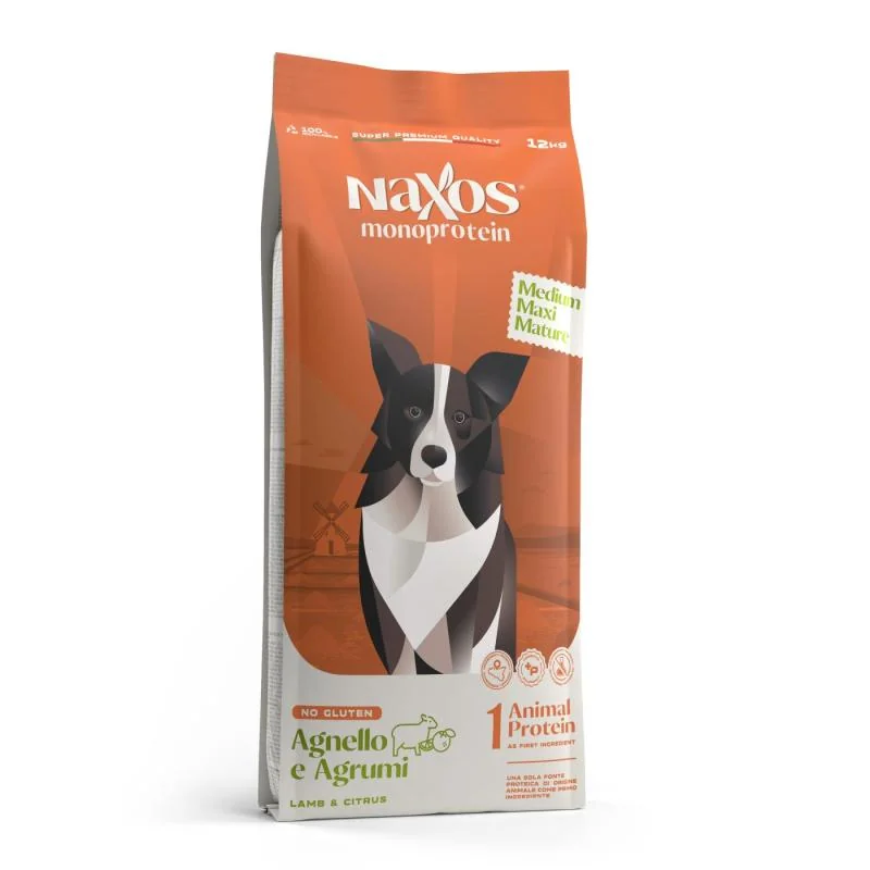 Adragna NAXOS monoprotein mature medium/maxi jehněčí s citrusy 12kg
