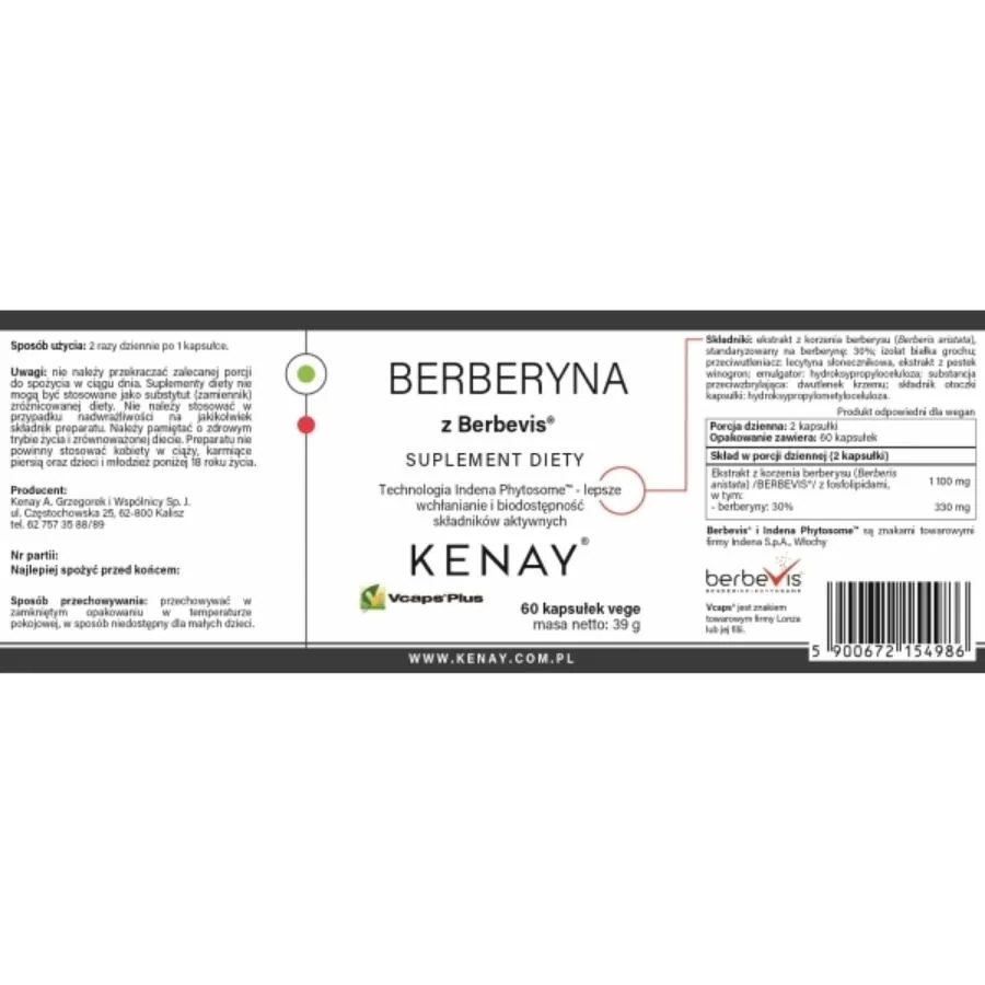 Kenay Berberin Berbevis 60 kapslí