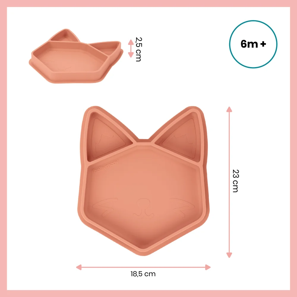 Babymoov Silikonový talíř Isy Plate Fox 1 ks