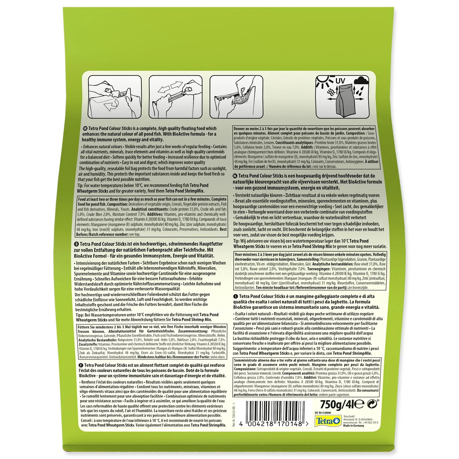 TETRA Krmivo Pond Colour Sticks 4l