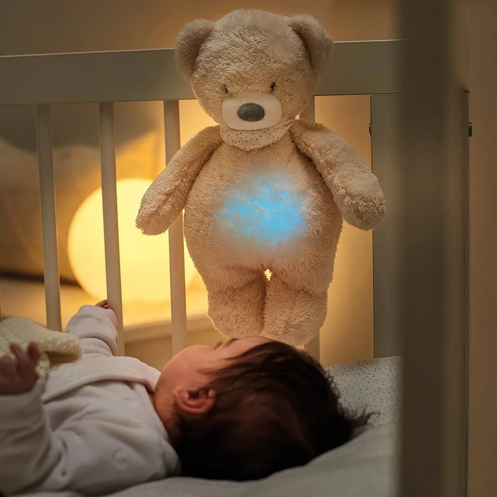 Nattou Uspáváček plyš hudební se světýlkem a senzorem pláče 4v1 Sleepy Bear Beige 0m+